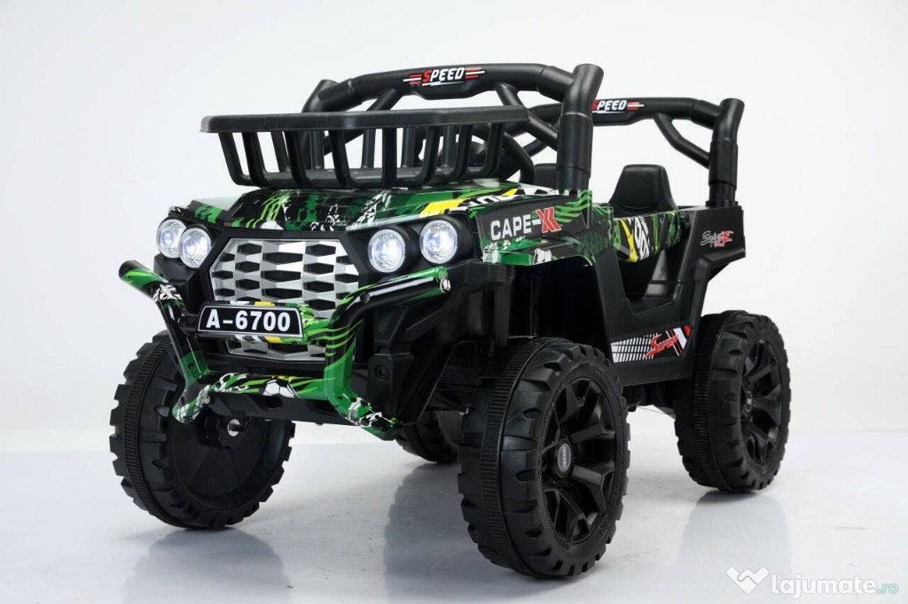 Masinuta electrica 4x4, Kinderauto CAPE-X, 4x 25W, 12V, scaun tapitat