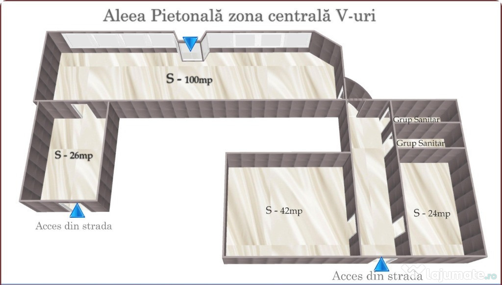 Spațiu Comercial Premium – 230mp cu Vitrină de 15ml, Zona Centru/Piață