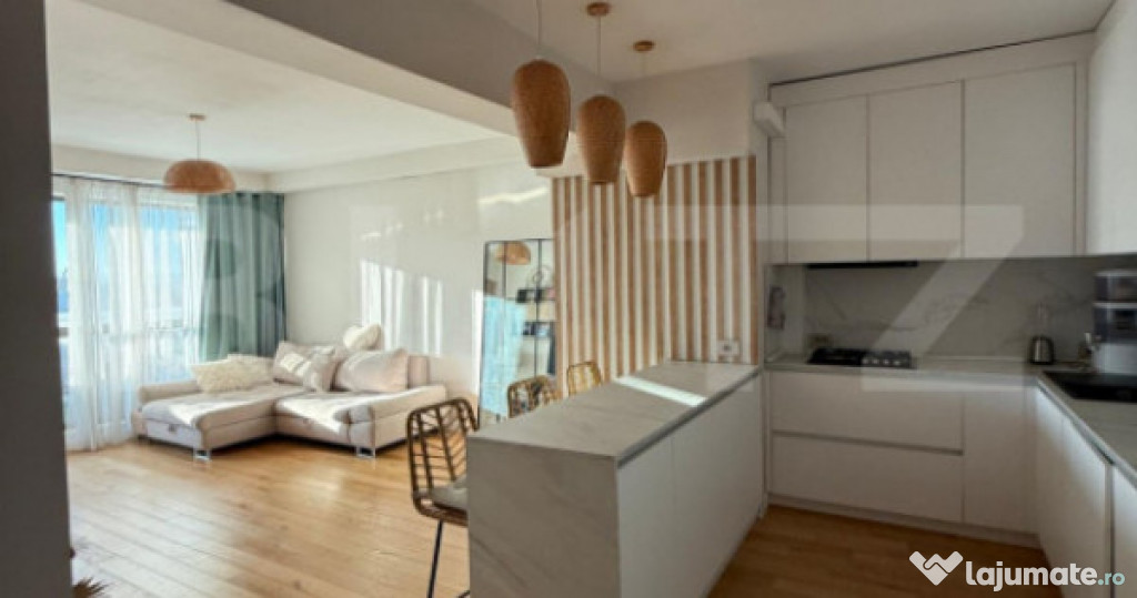 Apartament 2 camere mobilat modern, 58 mp, terasa , Zorilor