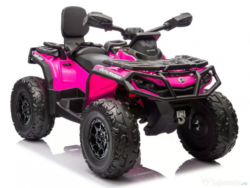 ATV electric pt. copii Can Am Outlender 4x200W 24V Pink