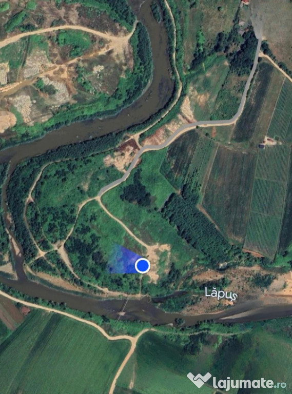 Teren extravilan Bușag 82 ari, plan drept, lângă Lăpuș,