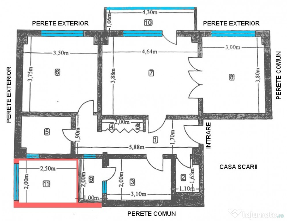Apartament 3 camere / Decomandat / 70 m2 / Etaj 3 / Proprietar