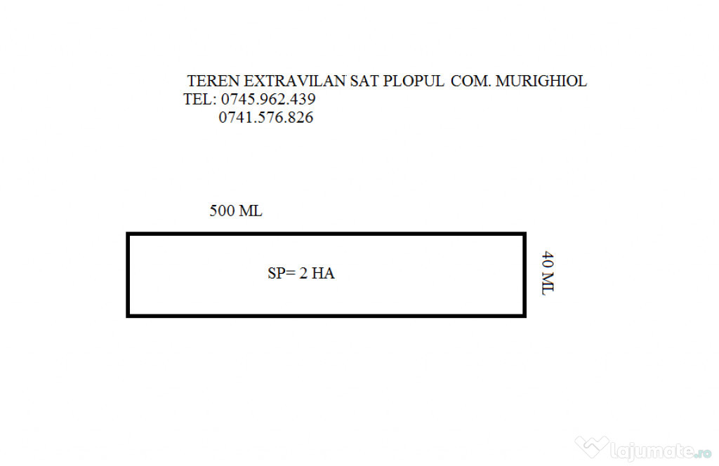 Teren Arabil Sat Plopul, Com. Murighiol 20000mp