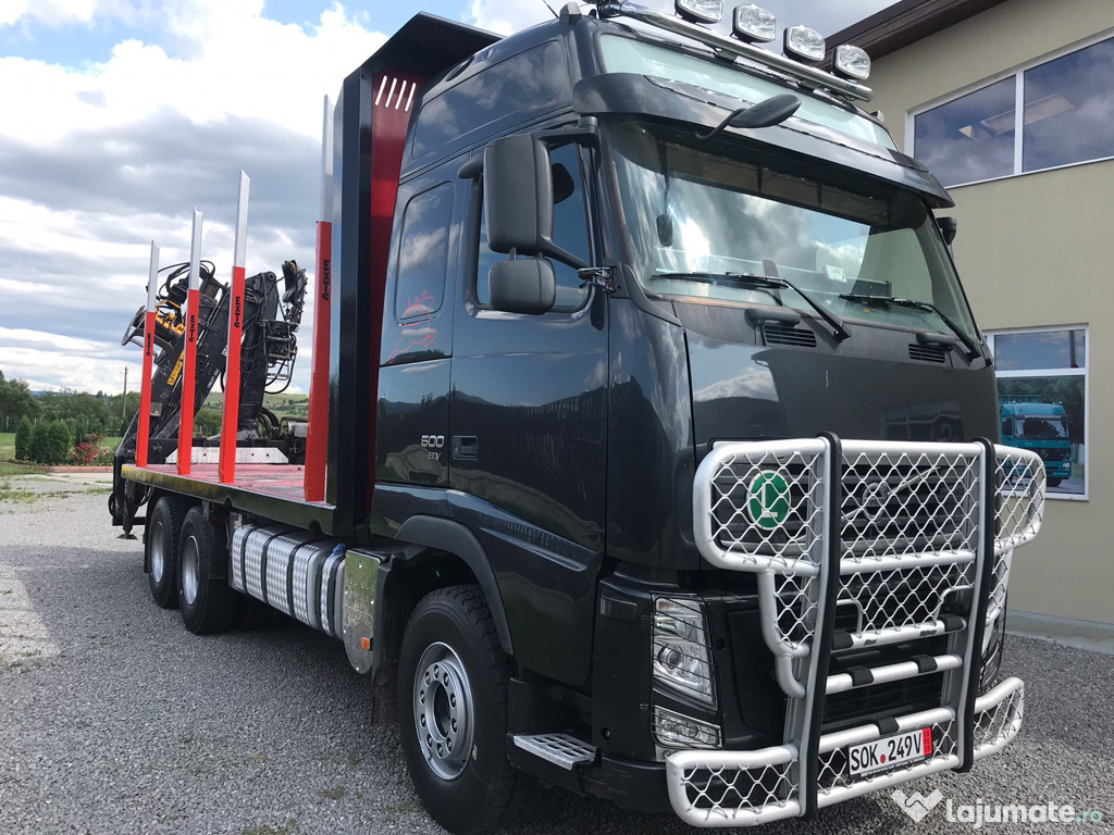 Volvo fh 500 transport busteni macara loglift 135 z