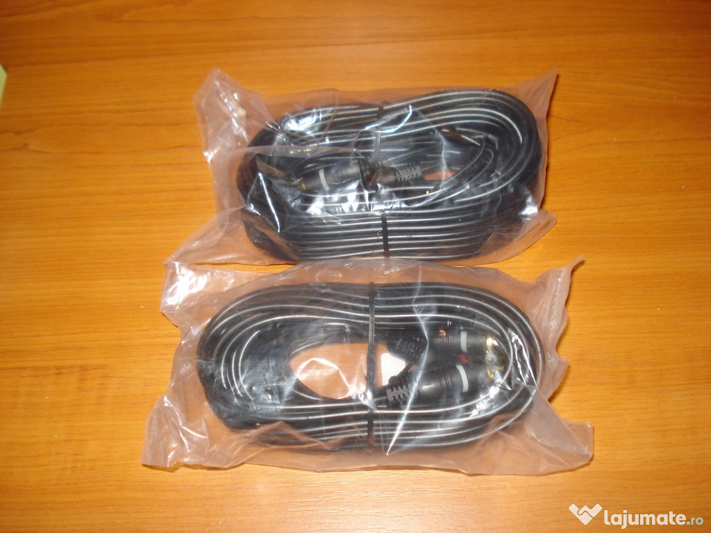 Cabluri audio 2x RCA la 2x RCA lungime 5m ecranate + fir