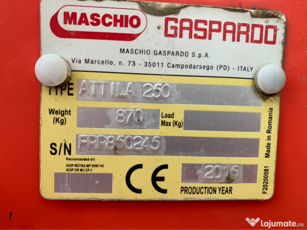 Scarificator MASCHIO GASPARDO ATTILA 250