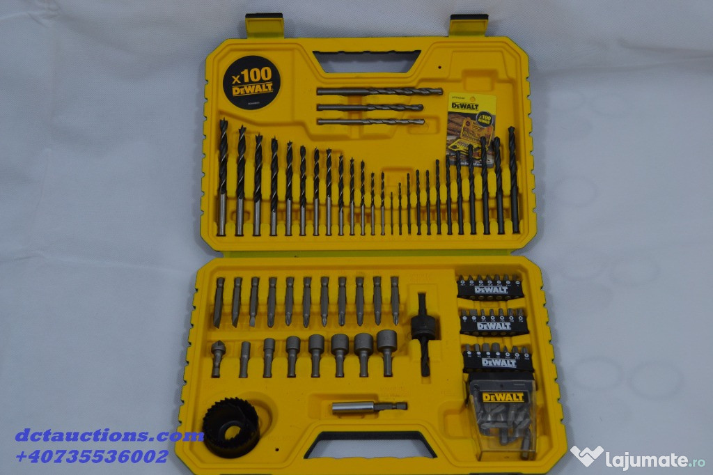 Set Trusa DeWalt 100 piese, 2xTrusa tubulare Ironside