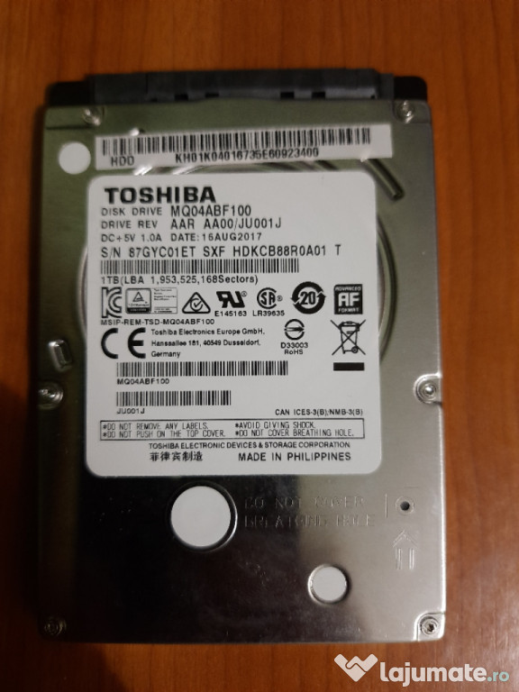 HDD laptop 1 TB Toshiba