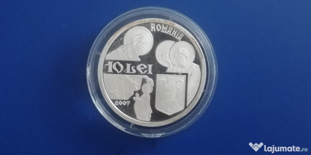 Moneda argint - 10 lei - 2007 - Manastirea Snagov