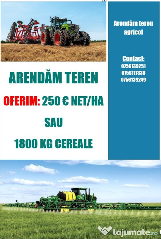 Arendam teren agricol