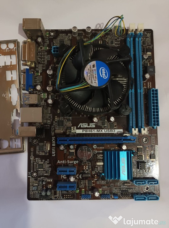 Placa de baza Asus P8H61-MX USB3 +intel G630+ ventilato