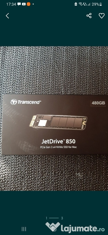 SSD transcend JetDrive 850 480gb