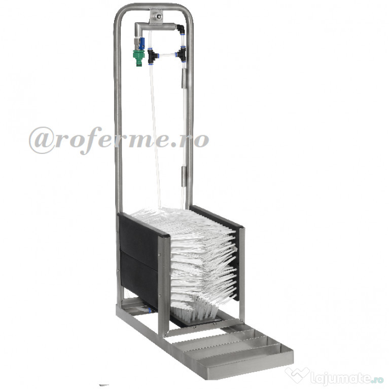Perie igienizare incaltaminte, semiautomata, inox