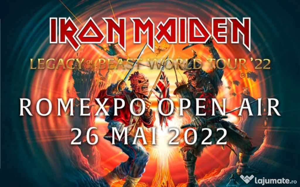 Bilet Iron Maiden 26.05.2022, Romexpo, secțiunea Troopers