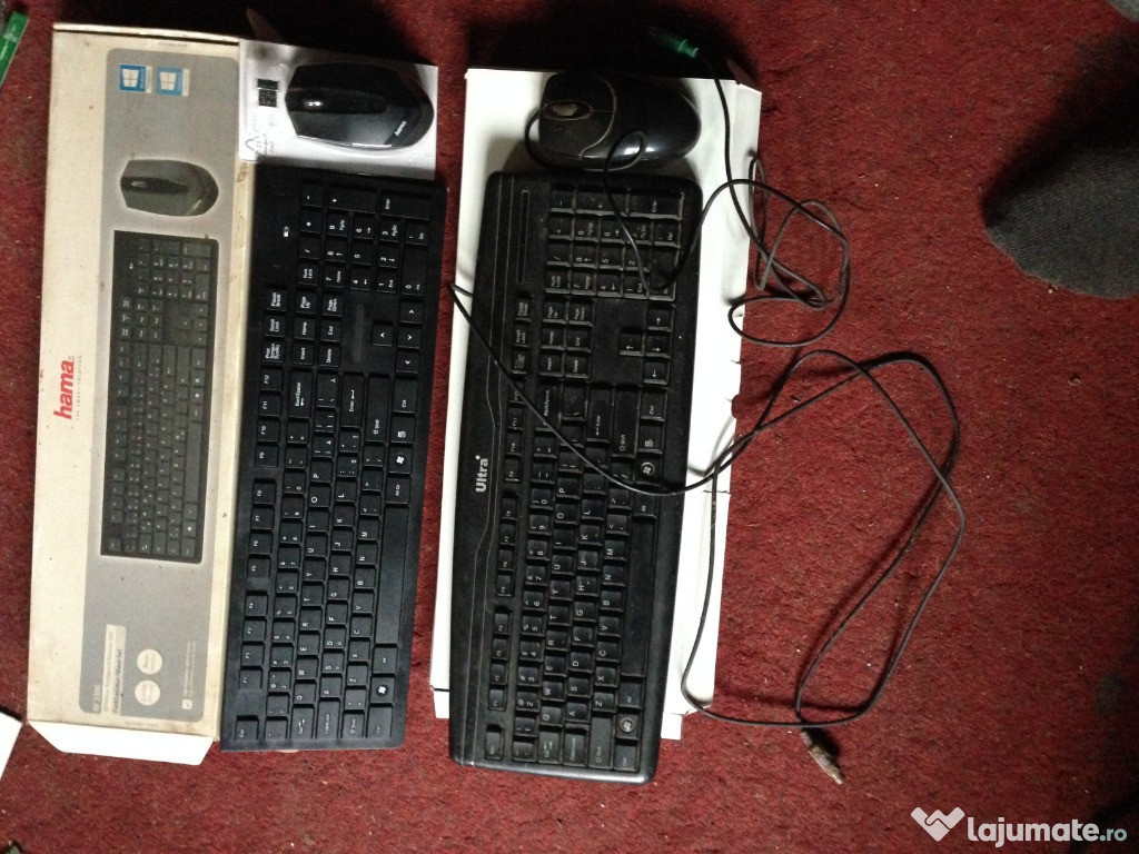 2 seturi tastatura/mouse 1x wireless, 1 cu cablu.