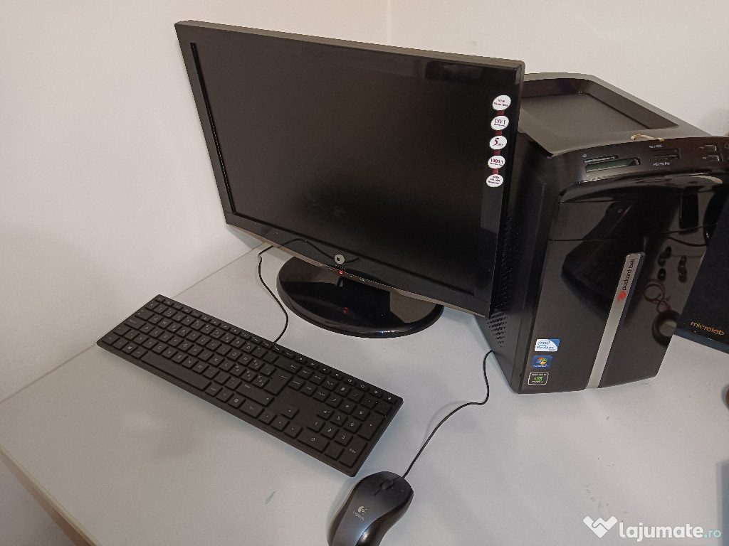 Sistem PC Complet Pentium Dual-Core 3.00Ghz Si SSD Monitor M