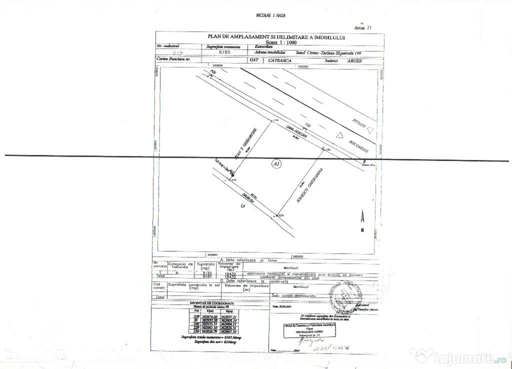 Teren intravilan cateasca 2460mp