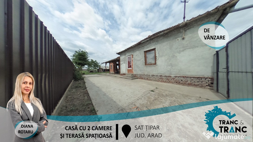 Casă cu 2 camere și terasă, în satul Țipar(ID: 26610)