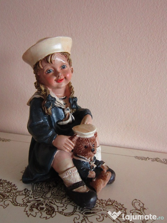 Fetita cu ursulet ...2 marinari -figurina Gilde vintage
