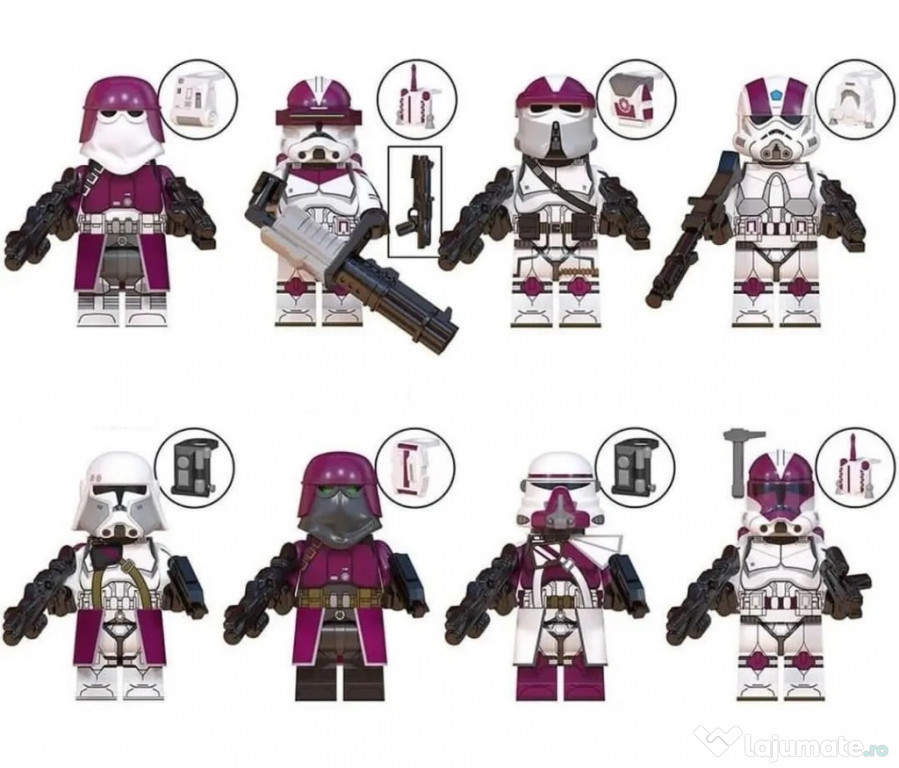 Set 8 Minifigurine tip Lego Star Wars cu Nova Corps Clones