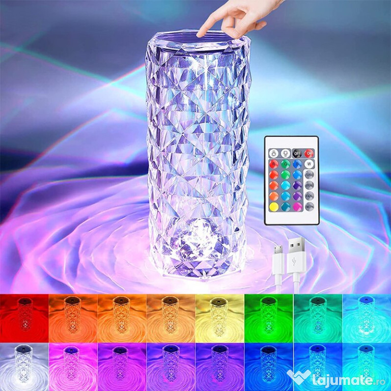 Lampa ambientala cristal led RGB 16 culori