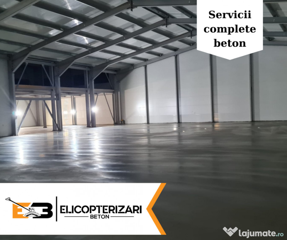 Servicii complete de turnare și finisare beton. 2000 mp/zi!
