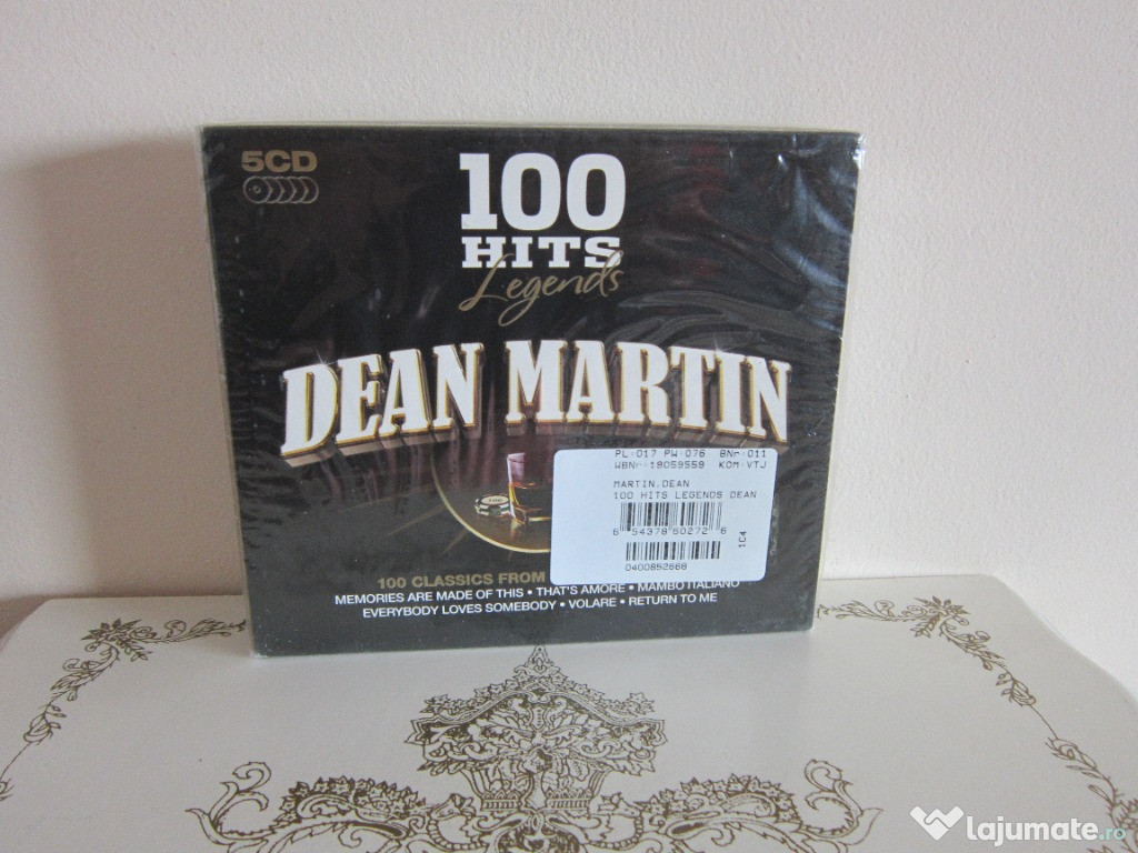 Cadou rar set 5 cd Dean Martin ‎-100 Hits Legends made in UK 2009