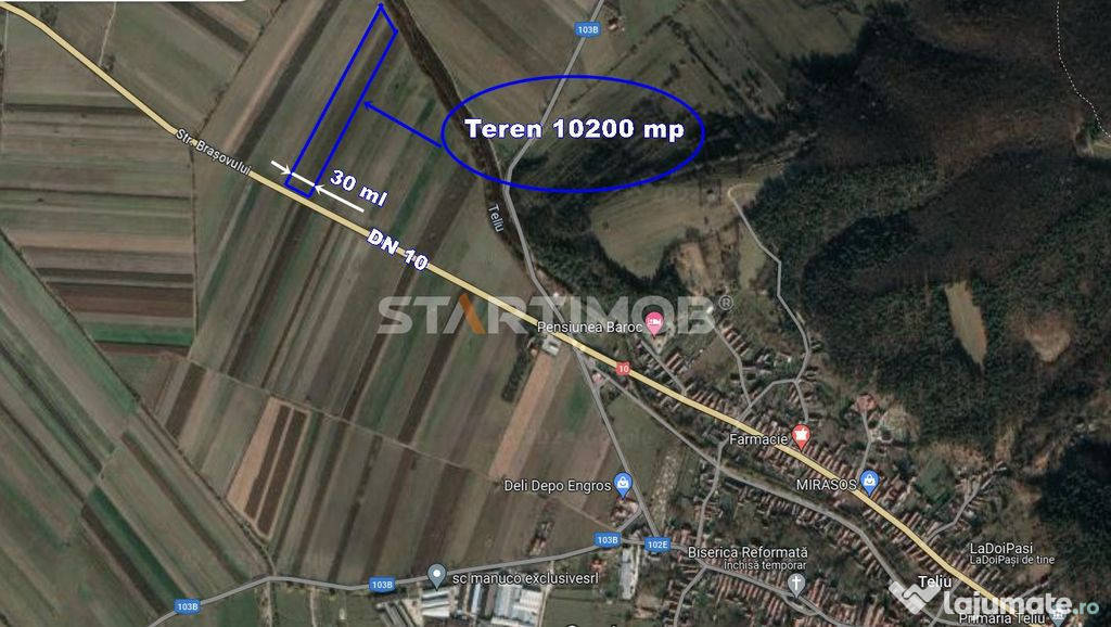 Teren cu front la DN 10 Teliu