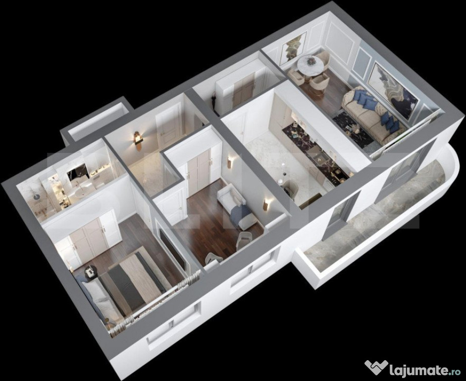 Apartament premium de 3 camere, 77.5 mp in zona Poitiers