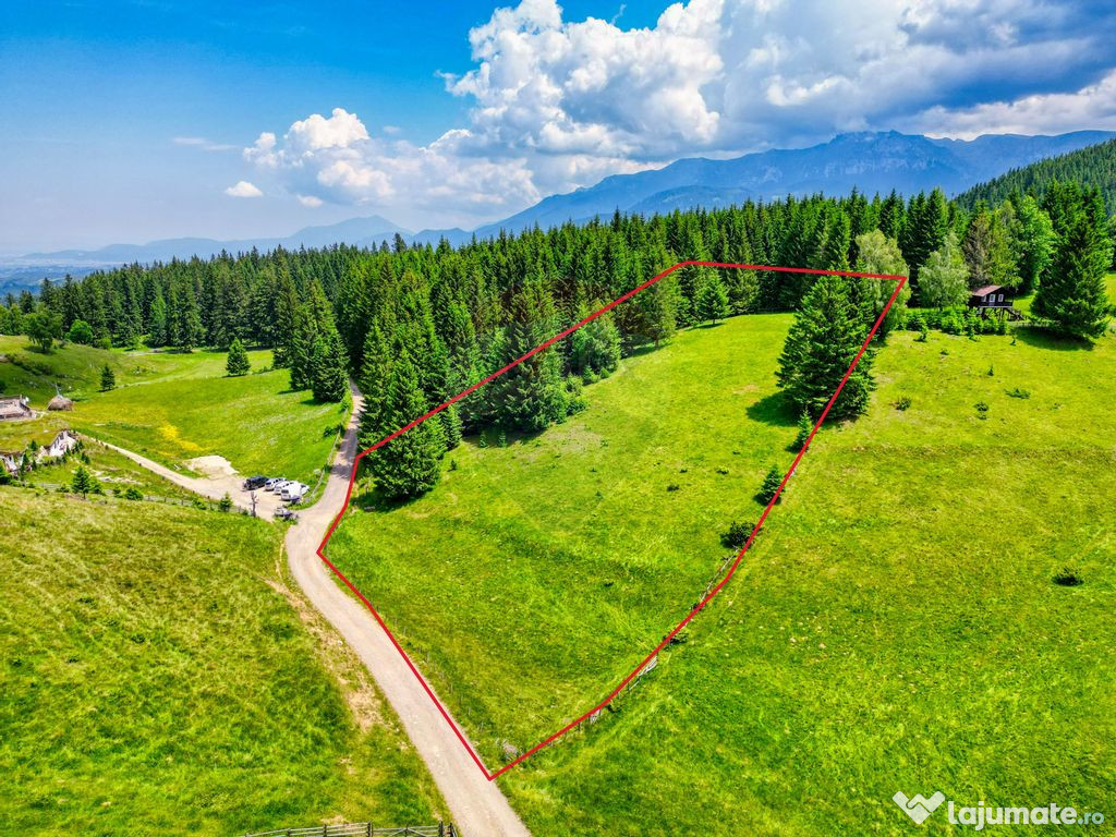 Vânzare teren Fundata - priveliște panoramică- 0% comi...