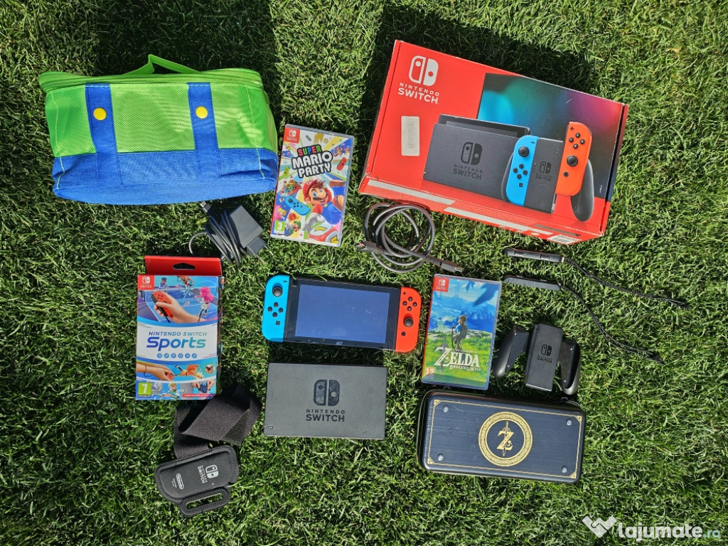 Nintendo switch +accesorii și jocuri