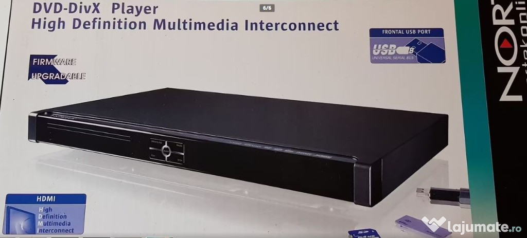 în ofertă... DVD-DIVX PLAYER marca NORTEK model NDVX 2802 HDMI