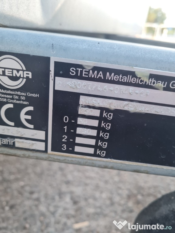 Remorca stema 750 kg 2022