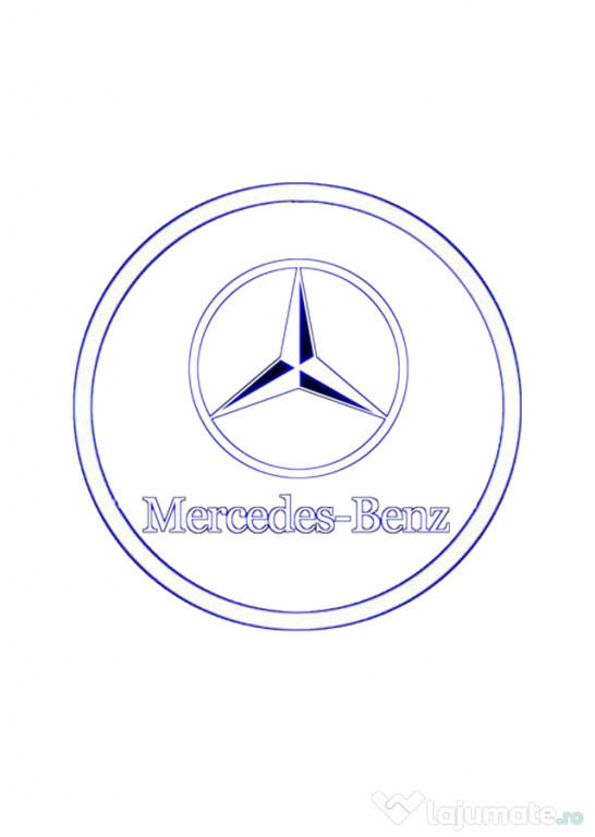 Set 2 Holograme LED THK, cu LOGO MERCEDES BENZ pentru Portiere