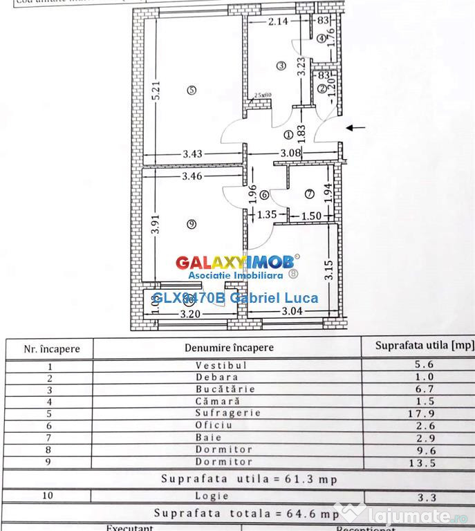 Apartament 3 camere 65 mp | Decomandat | Berceni - Almasul M