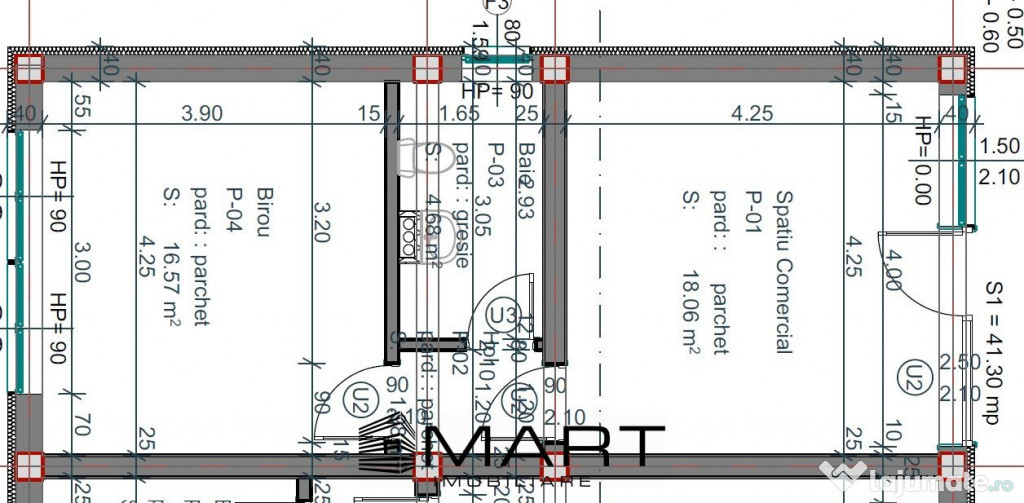 Spatiu comercial 41mp strada Doamna Stanca