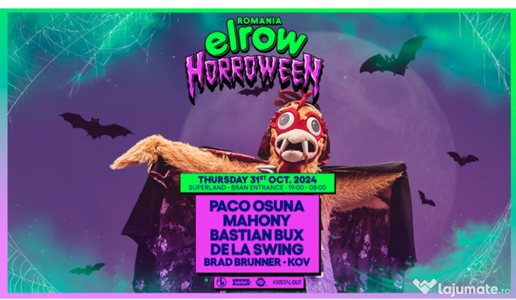 Vând bilet ELROW BRAN VIP