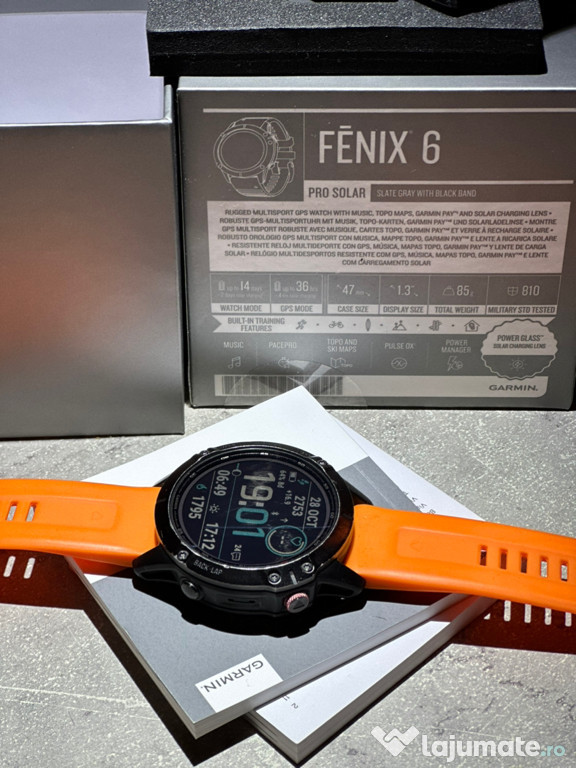 Ceas Garmin Fenix 6 Pro Solar 47 mm