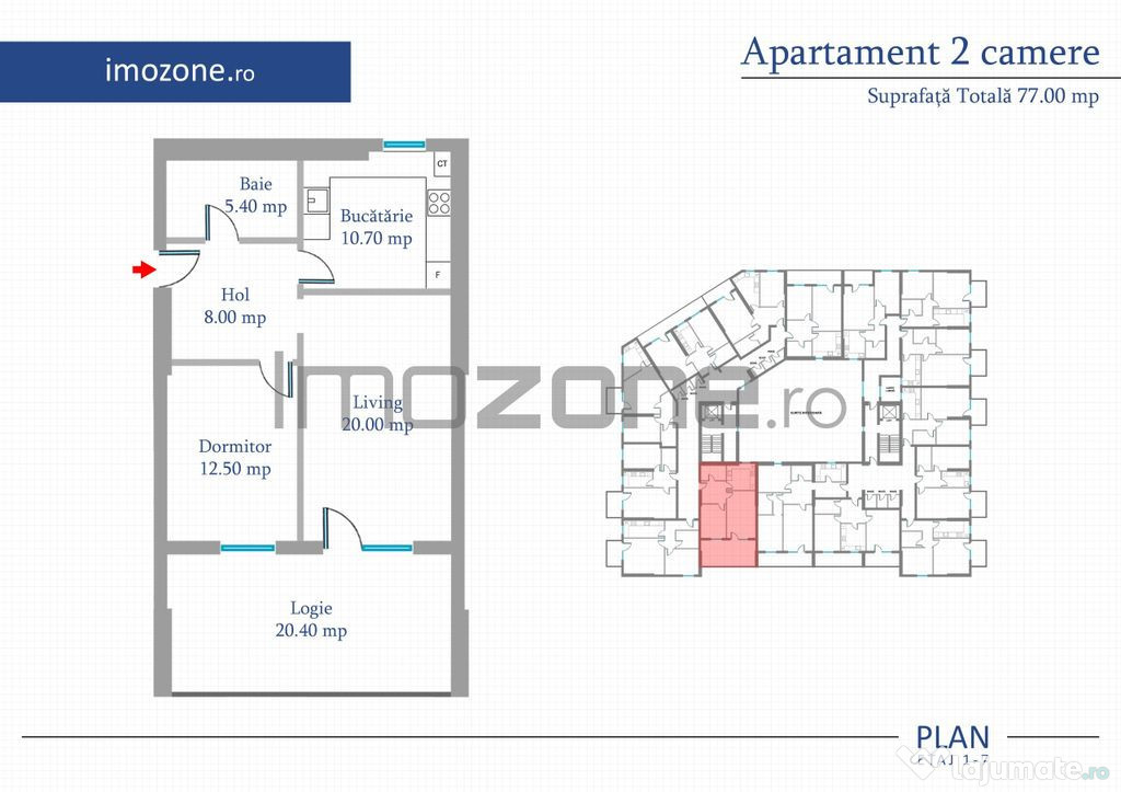 Apartament 2 Camere | 77 mp | Bloc Nou | Metrou Pacii / P...