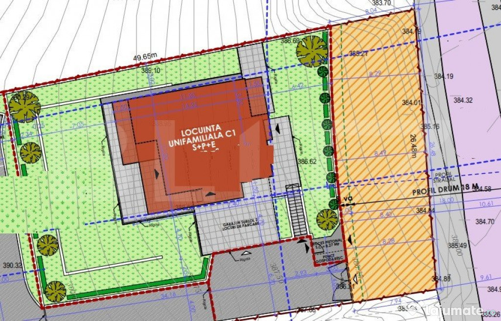 Teren intravilan 628 mp, cu autorizatie construire, zona Bor