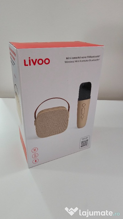 Boxa cu microfon Karaoke Bluetooth Livoo nou sigilat