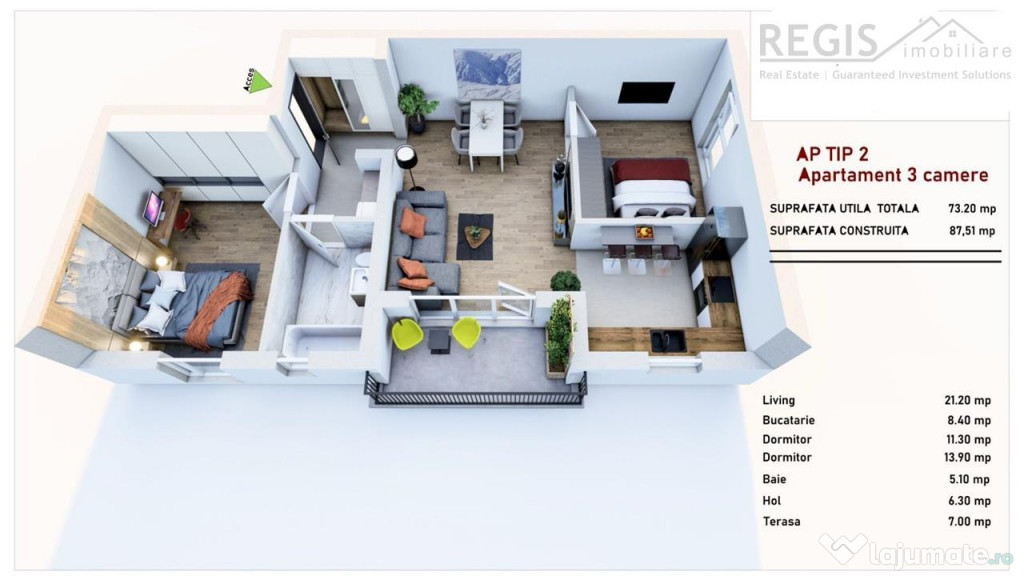 Apartamente 3 camere predare in Octombrie 2025 Sanpetru