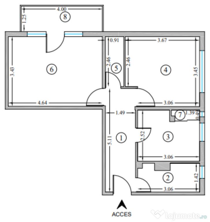 Apartament la pret de garsoniera in Pridvorului.