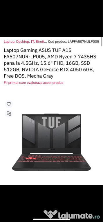 Vand laptop Gaming Asus TUF A15