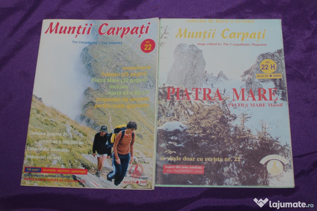 Revista Muntii Carpati Muntii nostri ghiduri turistice pliante reclame