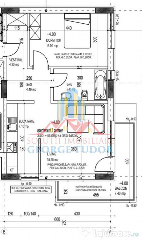 Apartament 57.4 mp, 0 % COMISION, Str. Tineretului Nr 66,