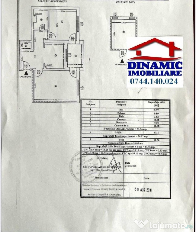 Ap. 2 cam., etaj 1, Precista, Preț : 69.000 €