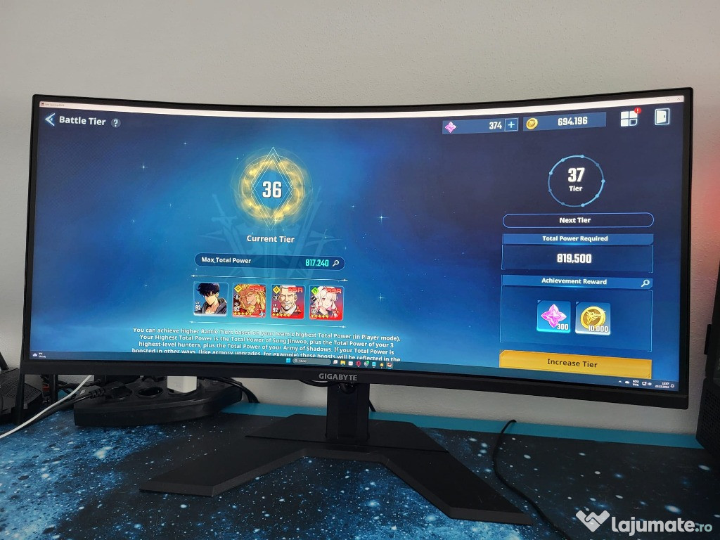 Monitor gaming curbat LED VA Gigabyte G34WQC 34inch 3440x1440 144Hz