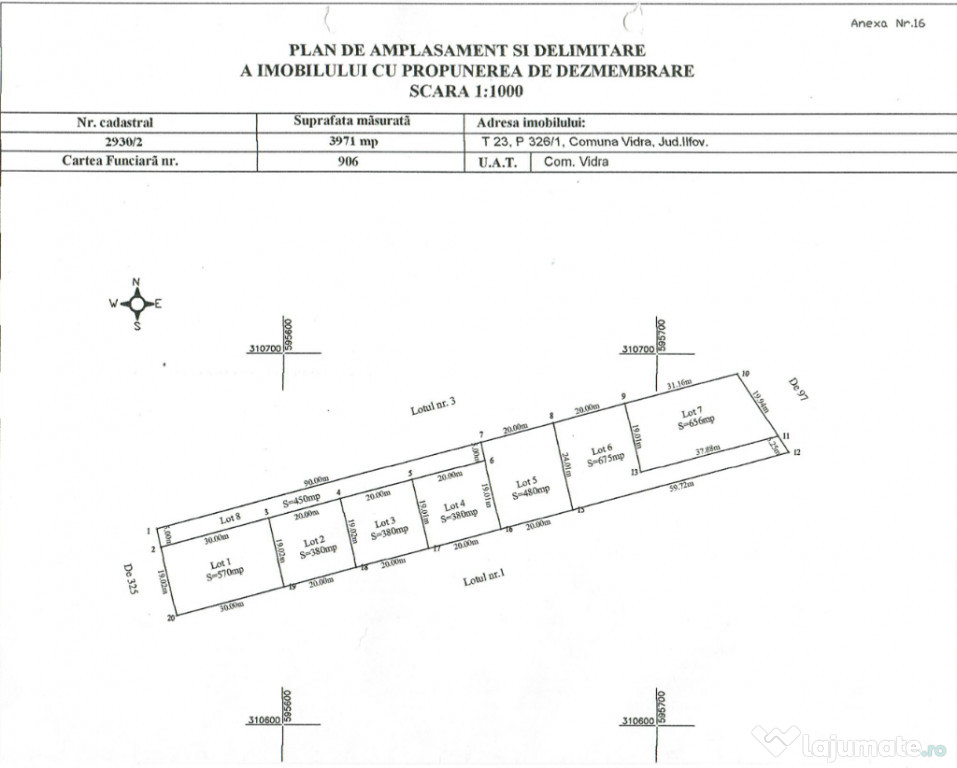 Teren Vidra 4000 m2-Berceni- acces direct la lac si soseaua principala