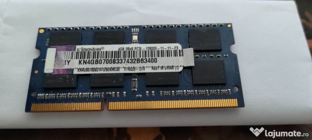 Memorie RAM Laptop Kingston - DDR3-1600Mhz CL11 - 4GB